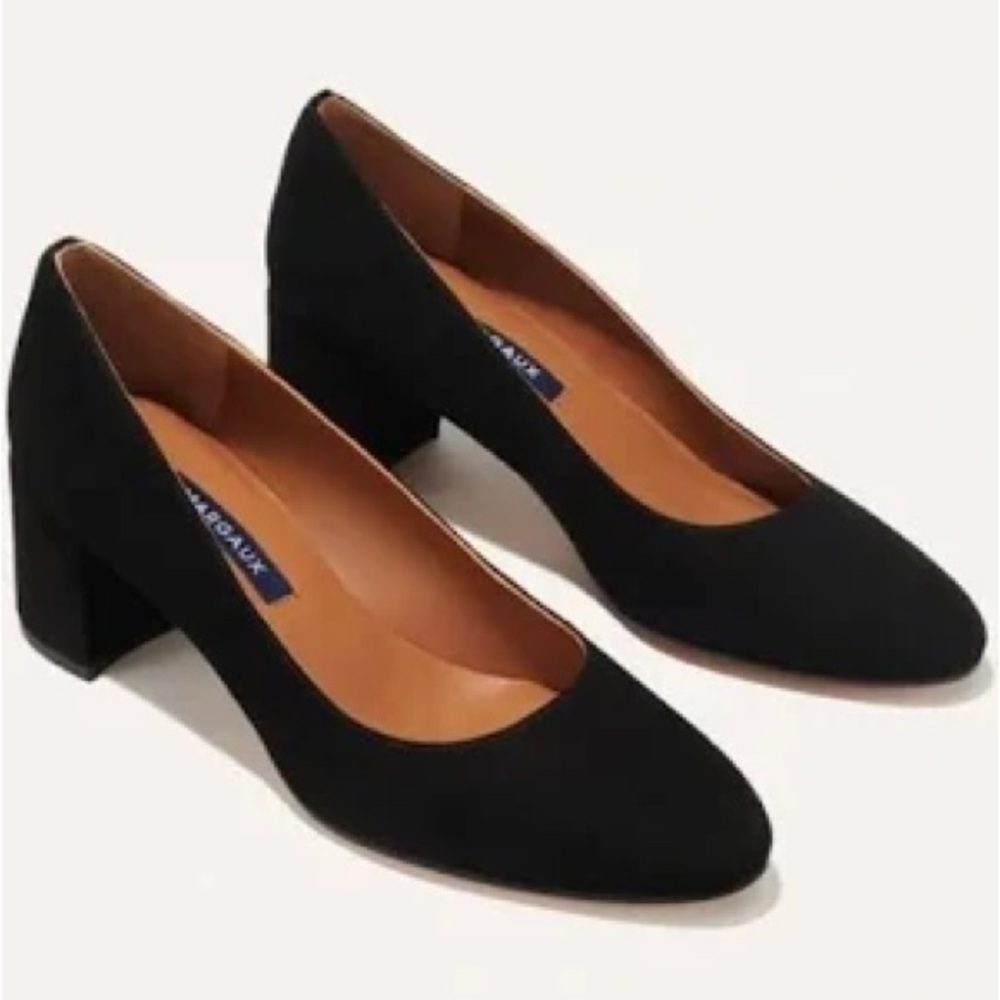 Margaux Black Block Heel Pumps size 40.5